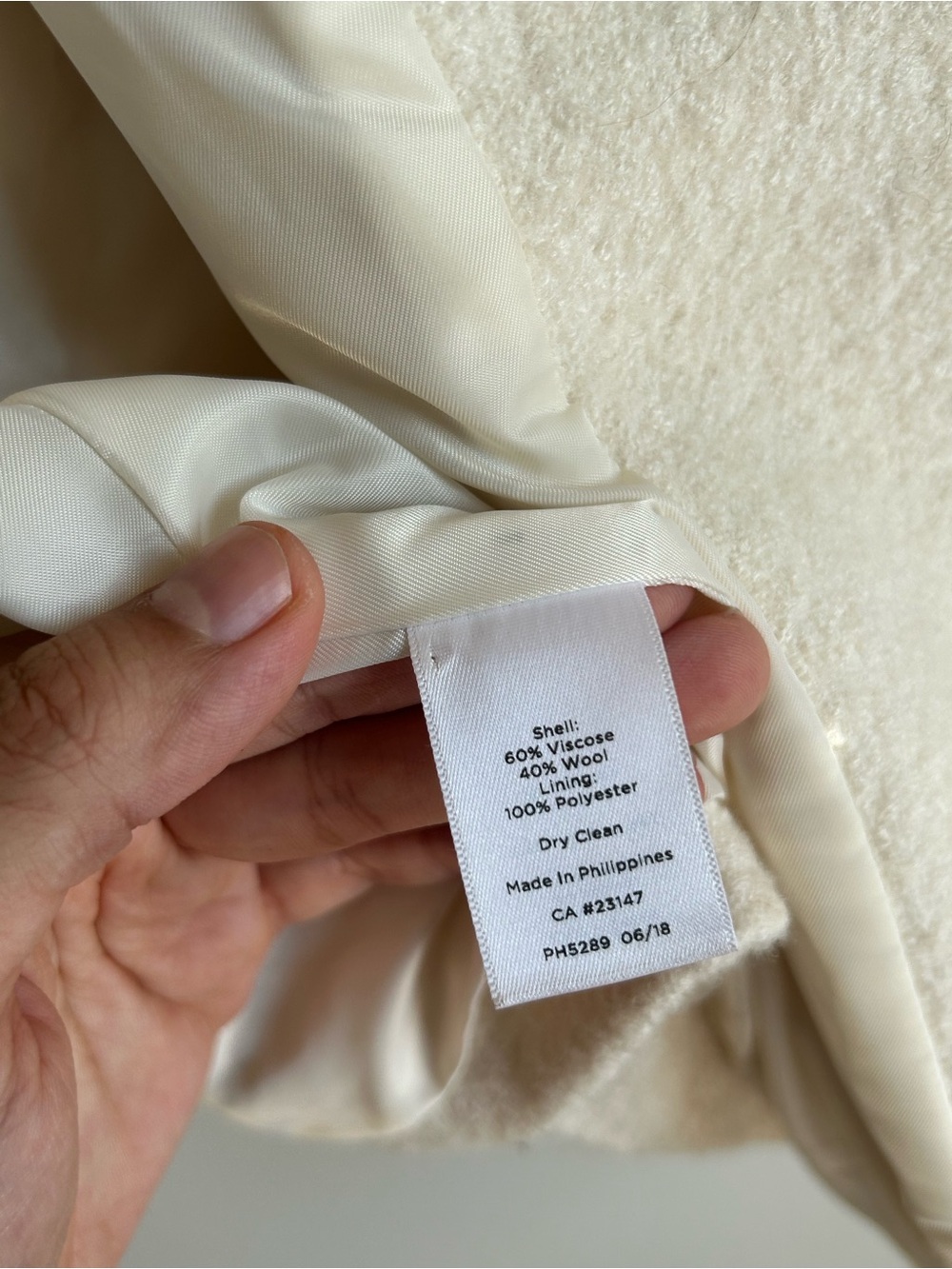 Talbots Boiled Wool Cream Jacket - Picture 6 of 6